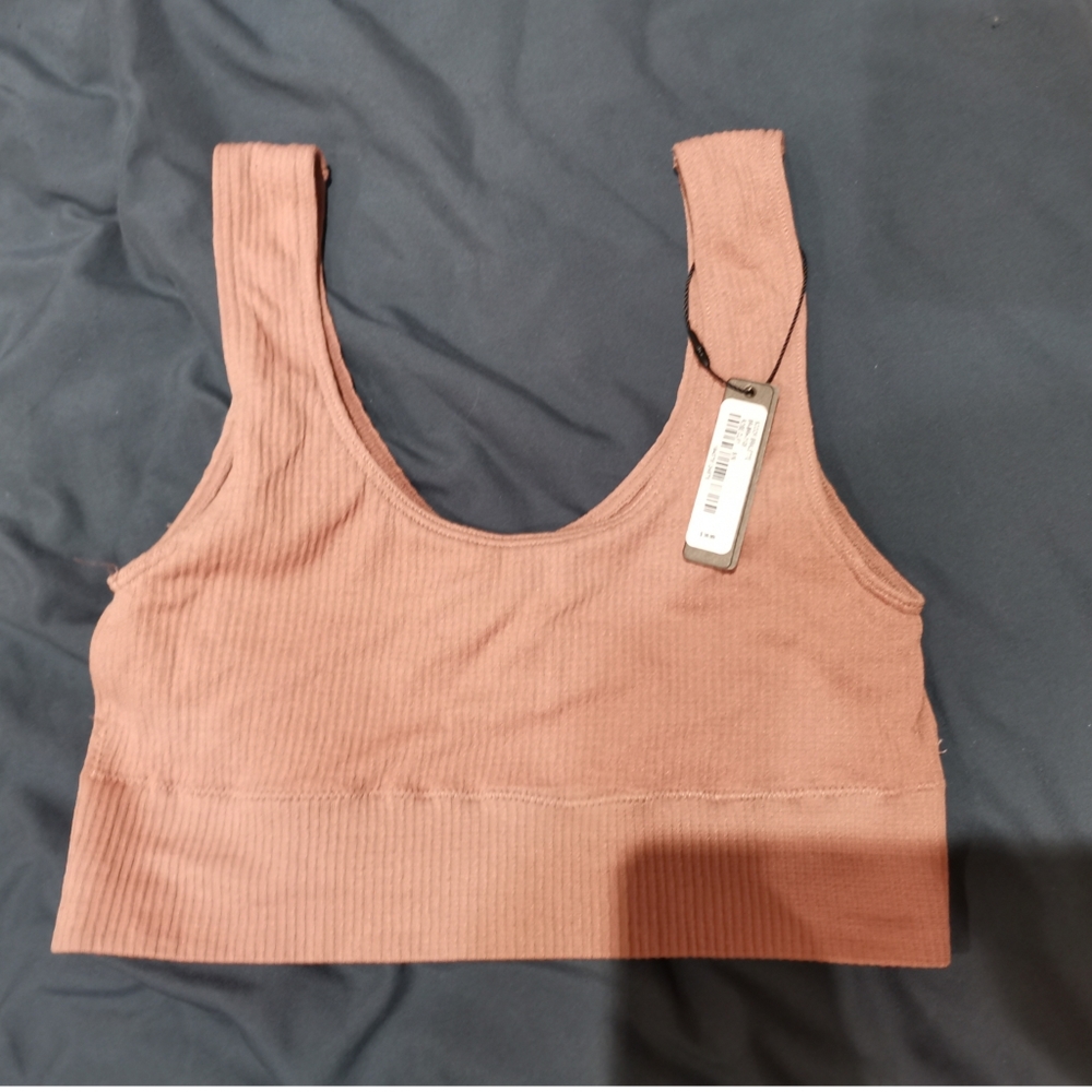 BRAND NEW Skims Ribbed Scoop Bralette in Rose Clay